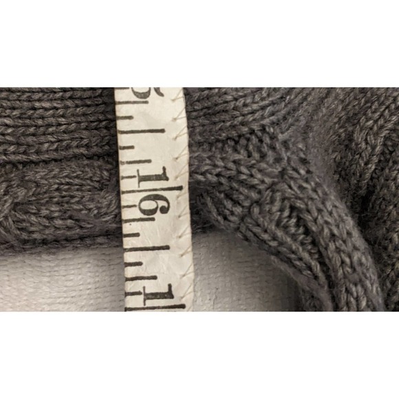 J Crew Cableknit Grey Turtleneck Sweater, Small - Picture 7 of 8